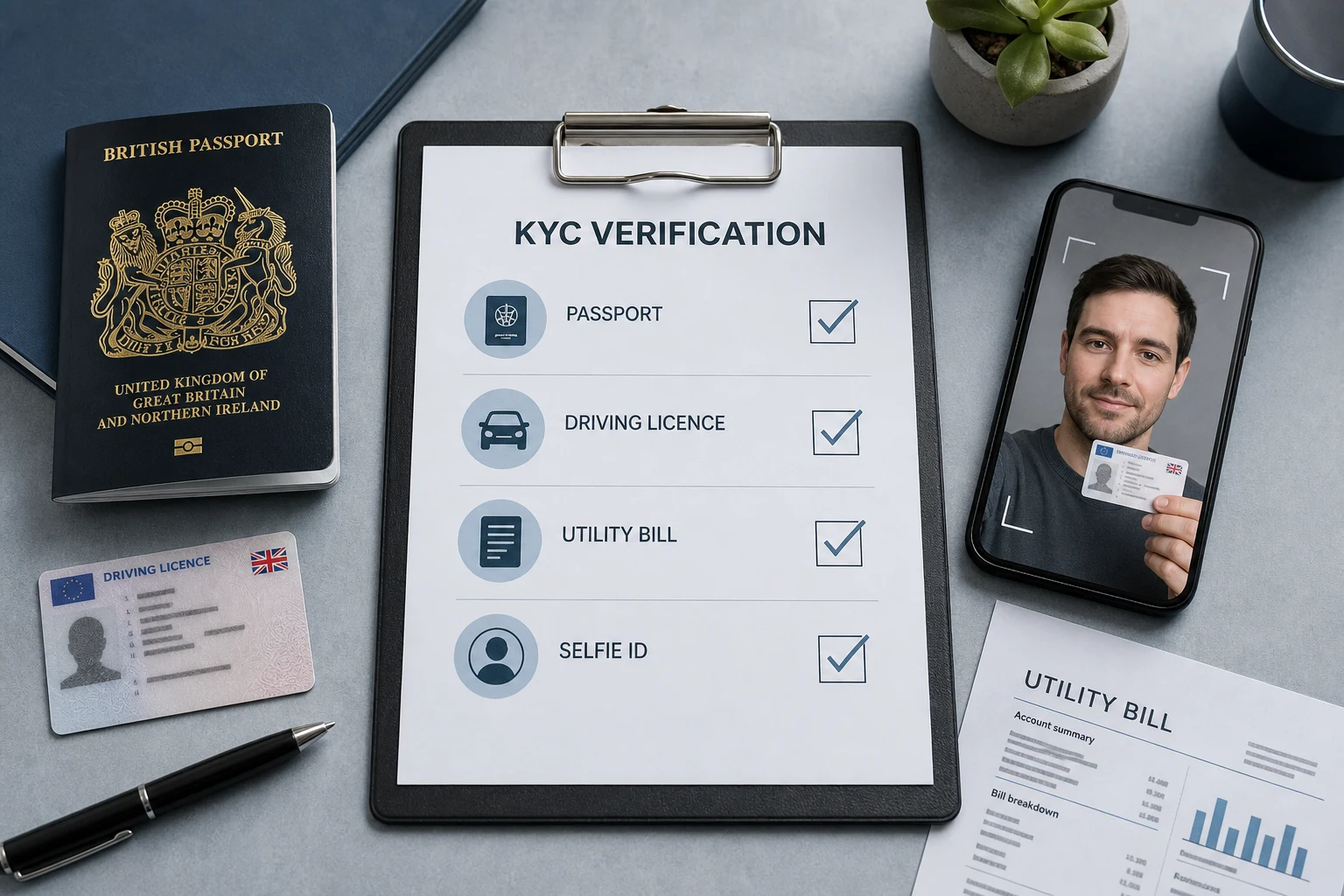 KYC documents checklist: ID, proof of address and selfie prep